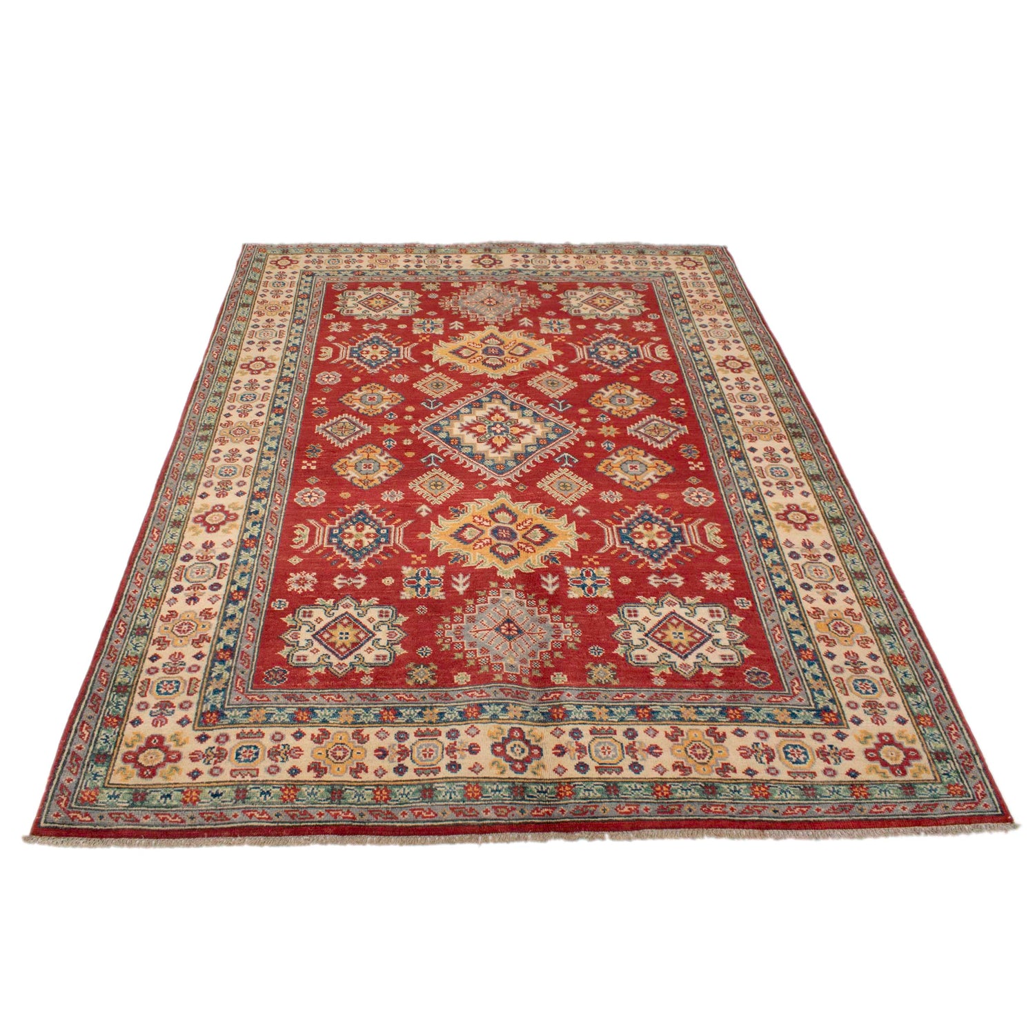 Red Color Kazak Rug 5' 0" x 6' 9" ft / 153 x 205 cm - No. G34025
