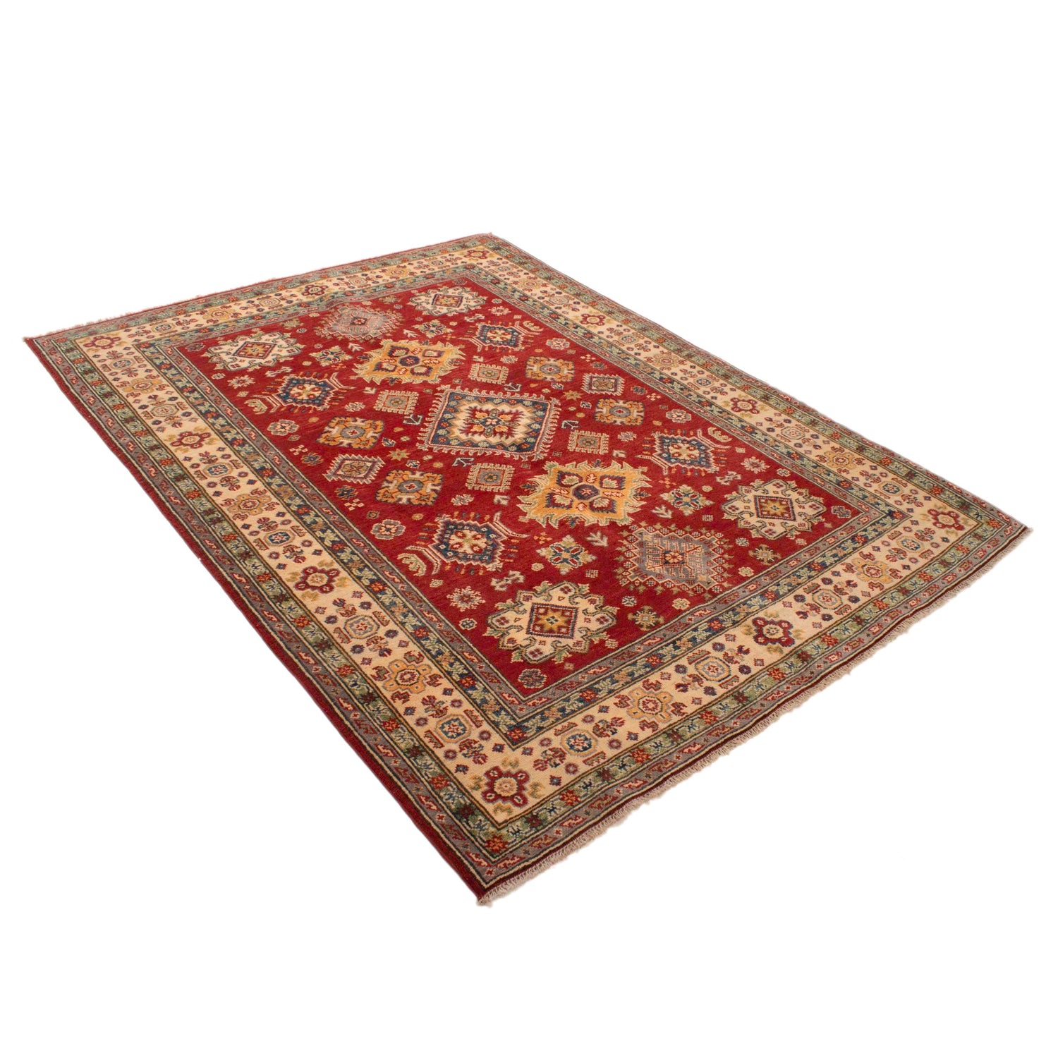 Red Color Kazak Rug 5' 0" x 6' 9" ft / 153 x 205 cm - No. G34025