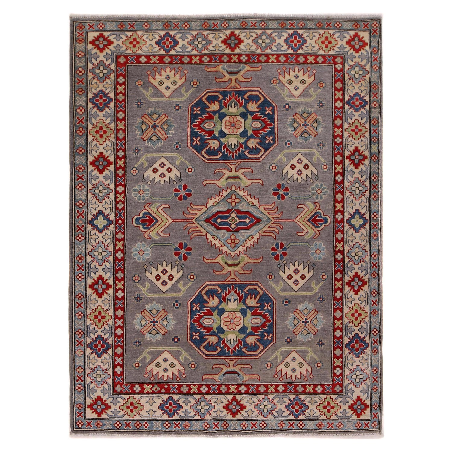 Oriental Kazak Rug 4' 11" x 7' 1" ft / 149 x 215 cm - No. G34146