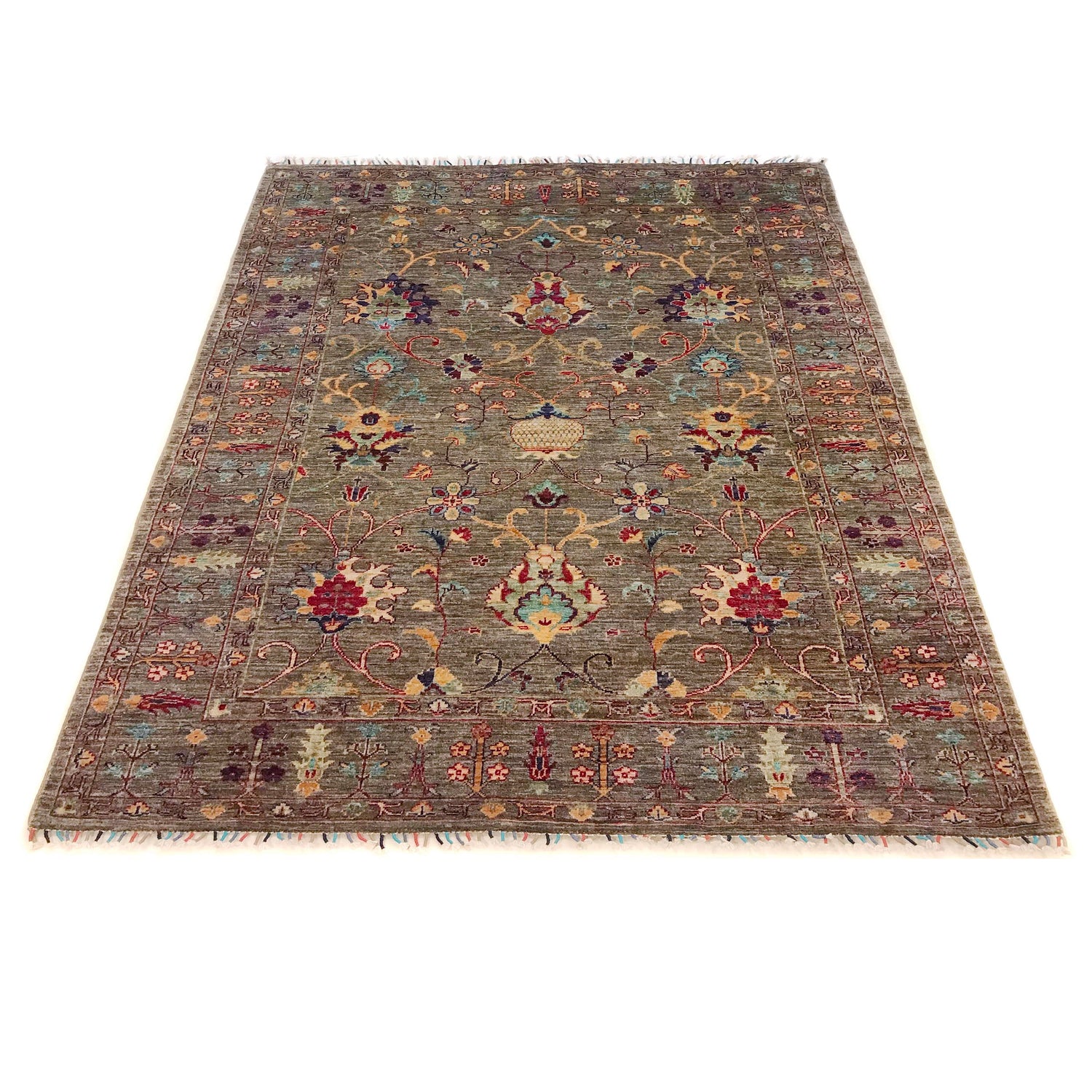 Hand Knotted Sultani Modern Rug 4' 10" x 6' 4" ft / 147 x 193 cm - No. G34151
