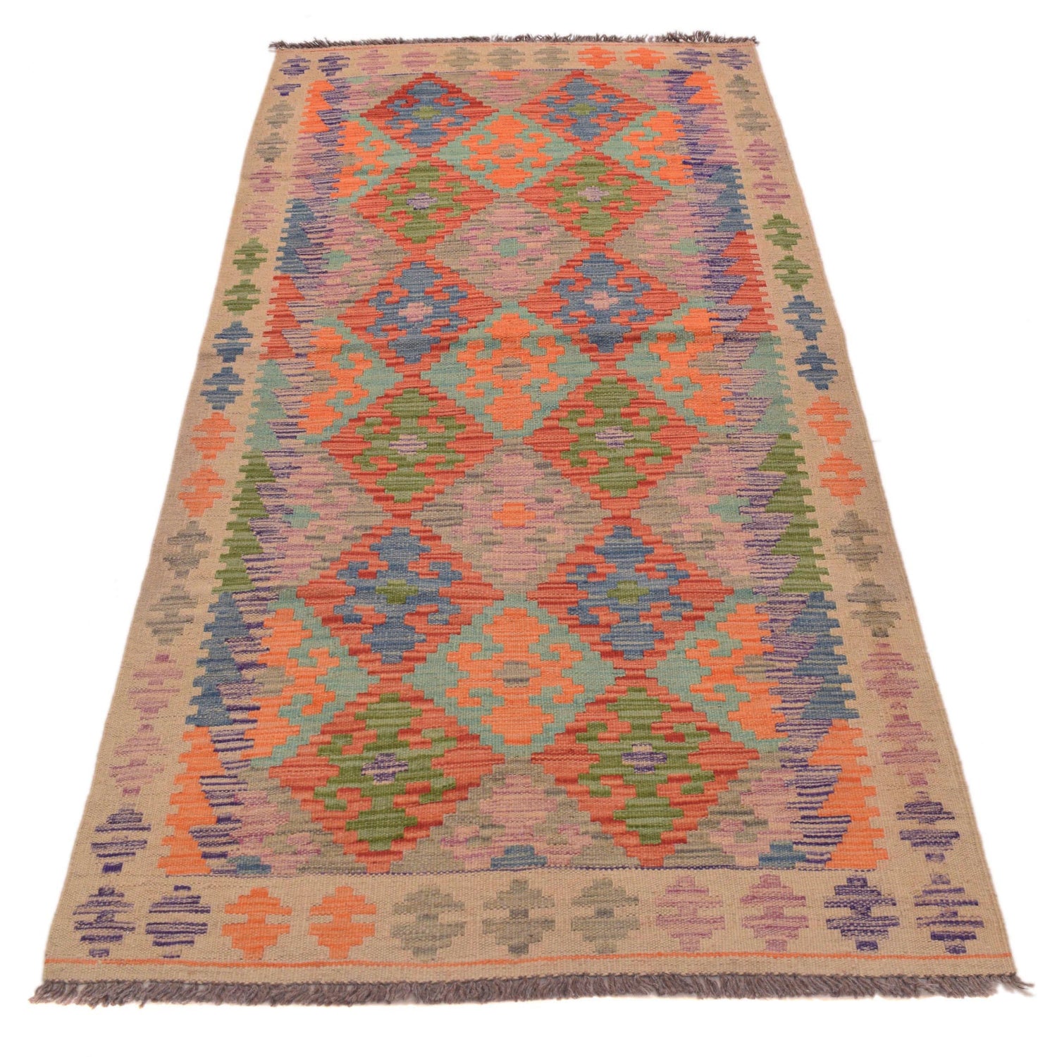 Short Chobi Kilim Runner 2' 11" x 6' 7" ft / 90 x 201 cm - No. G34380