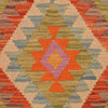 Handmade Turkish Design Wool Kilim Runner 2' 9" x 8' 0" ft / 84 x244 cm - No. G34383