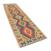 Hand Woven Wool Kelim Runner 2' 9" x 9' 9" ft / 85 x 296 cm - No. G34386