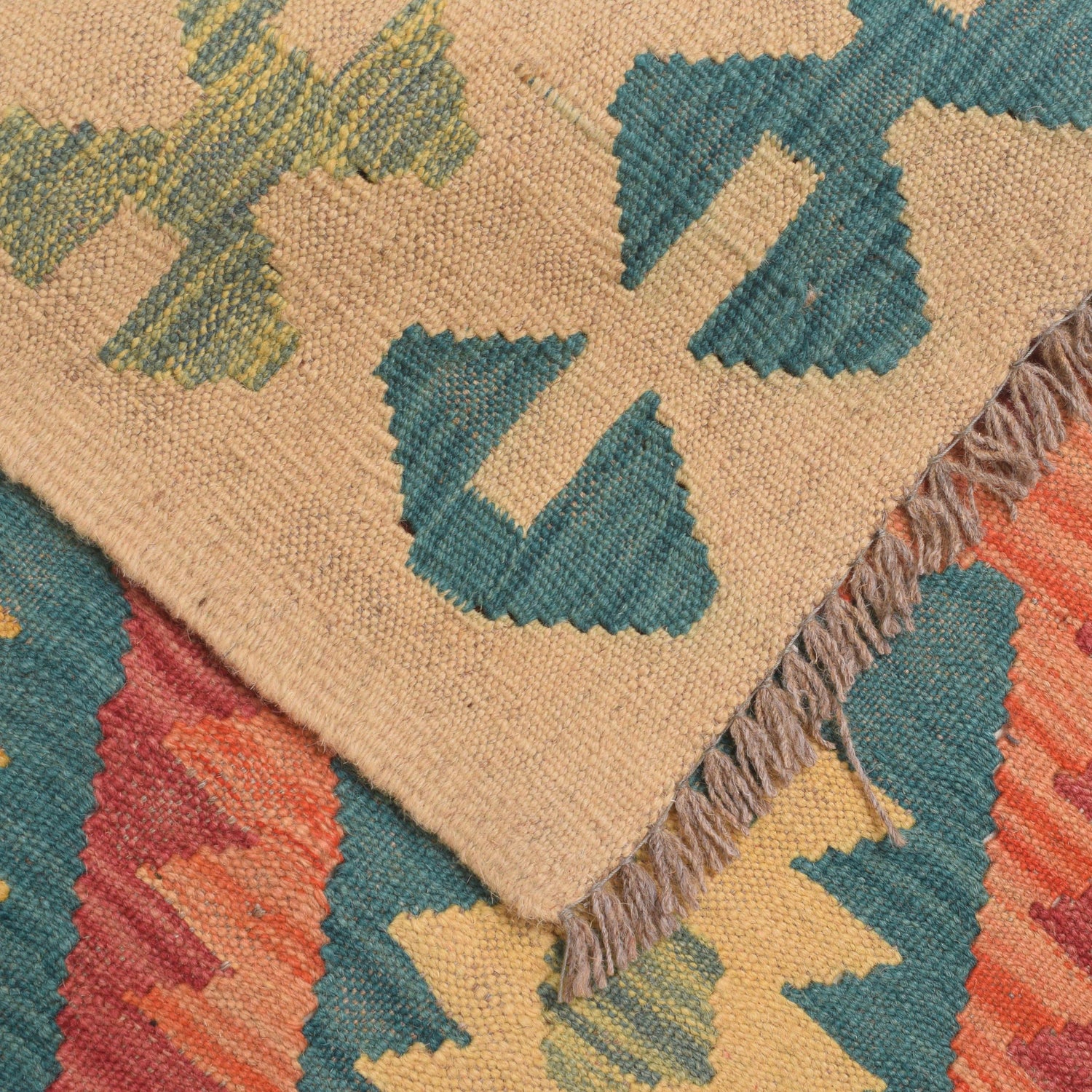 Hand Woven Wool Kelim Runner 2' 9" x 9' 9" ft / 85 x 296 cm - No. G34386