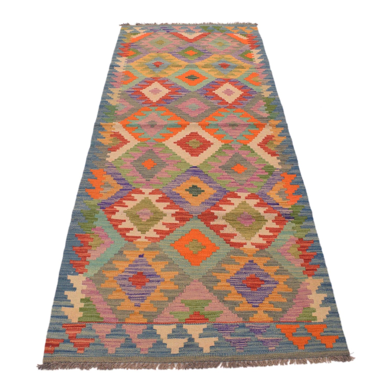 Short Chobi Kilim Runner 2' 10" x 8' 4" ft / 86 x 254 cm - No. G34389