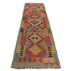 Handmade Turkish Design Wool Kilim Runner 2' 8" x 9' 10" ft / 81 x 300 cm - No. G34391