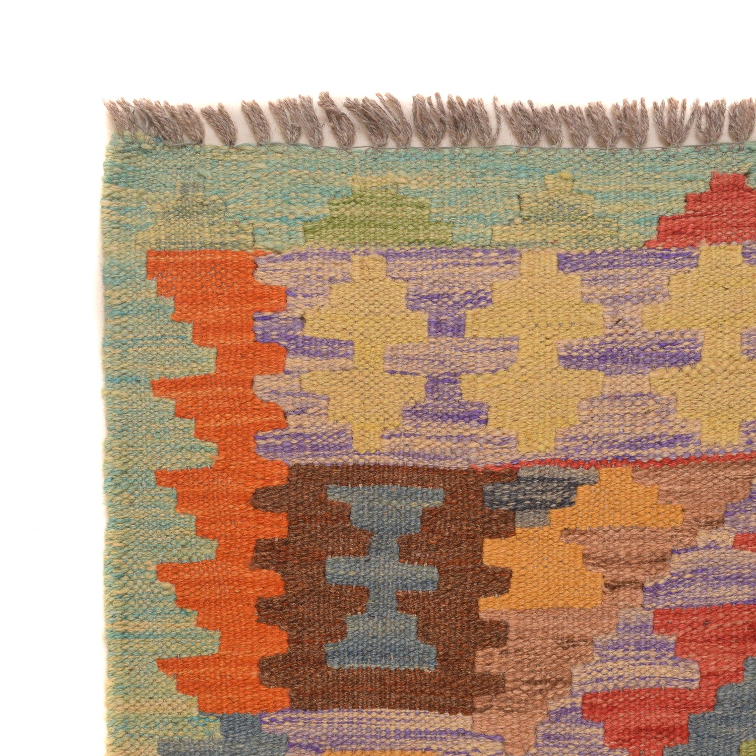 Handmade Turkish Design Wool Kilim Runner 2' 8" x 9' 10" ft / 81 x 300 cm - No. G34391