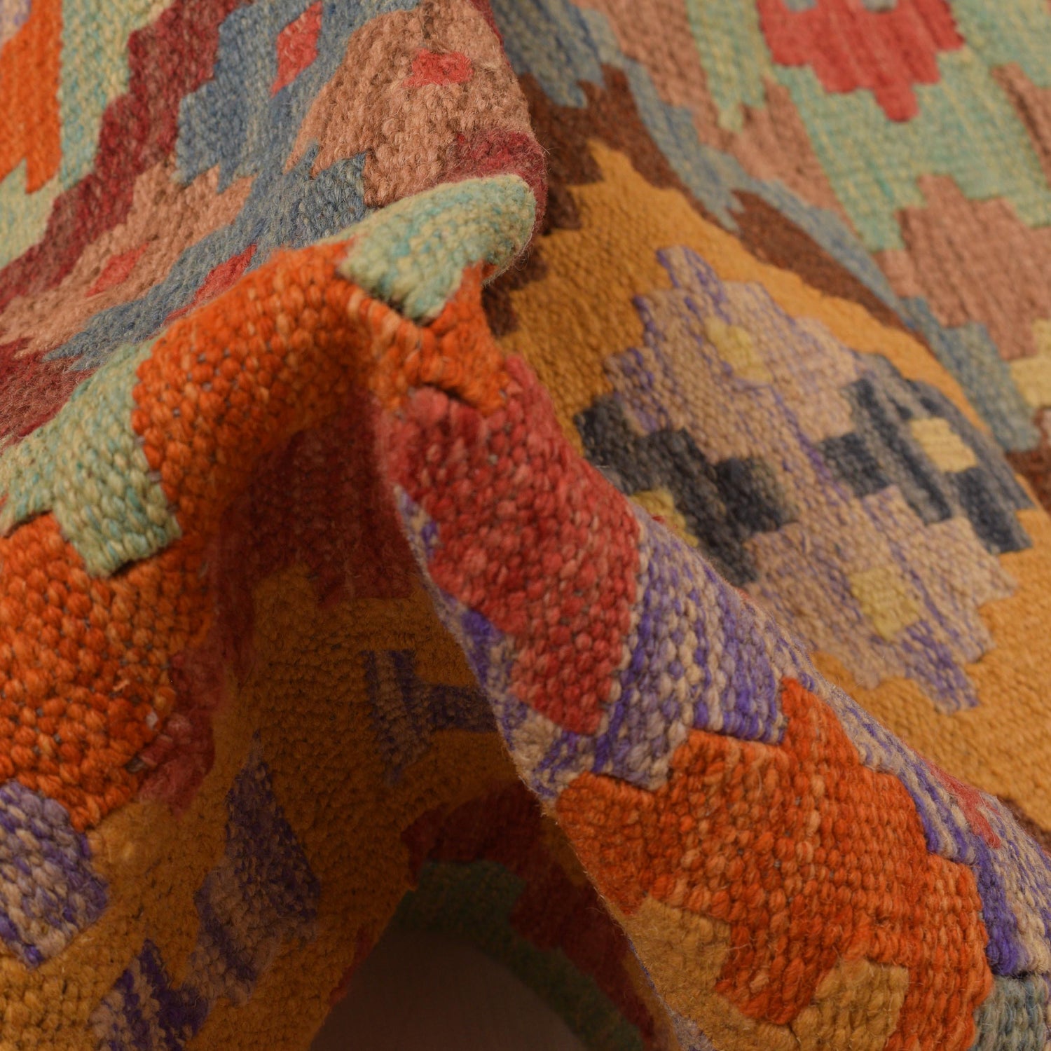 Handmade Turkish Design Wool Kilim Runner 2' 8" x 9' 10" ft / 81 x 300 cm - No. G34391