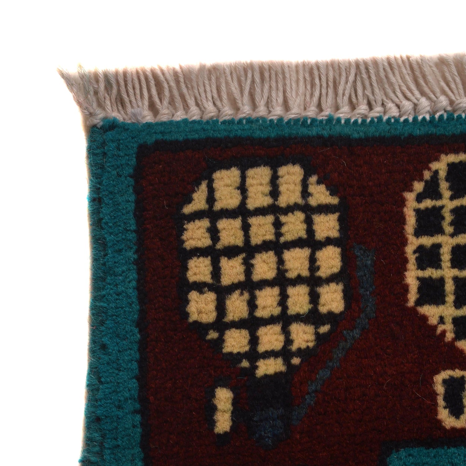 Authentic Afghan War Area Rug 3' 5" x 4' 9" ft / 104 x 145 cm - No. G34406