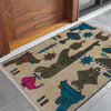 Afghan War Rug – Military Design 2' 0" x 2' 6" ft / 61 x 76 cm - No. G34407