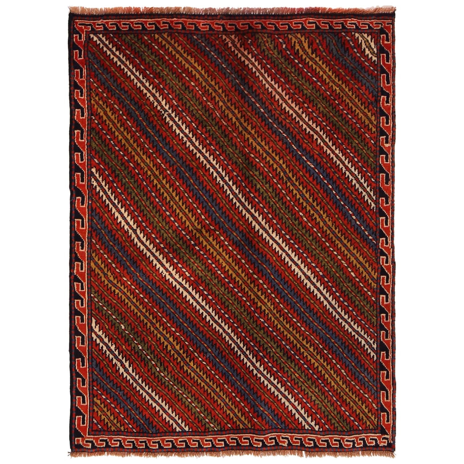 Tribal Baloch Rug 3' 5" x 4' 4" ft / 103 x 133 cm - No. G34860