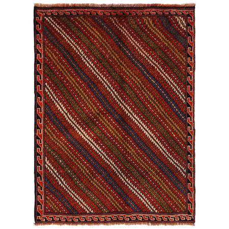 Tribal Baloch Rug 3' 5" x 4' 4" ft / 103 x 133 cm - No. G34860