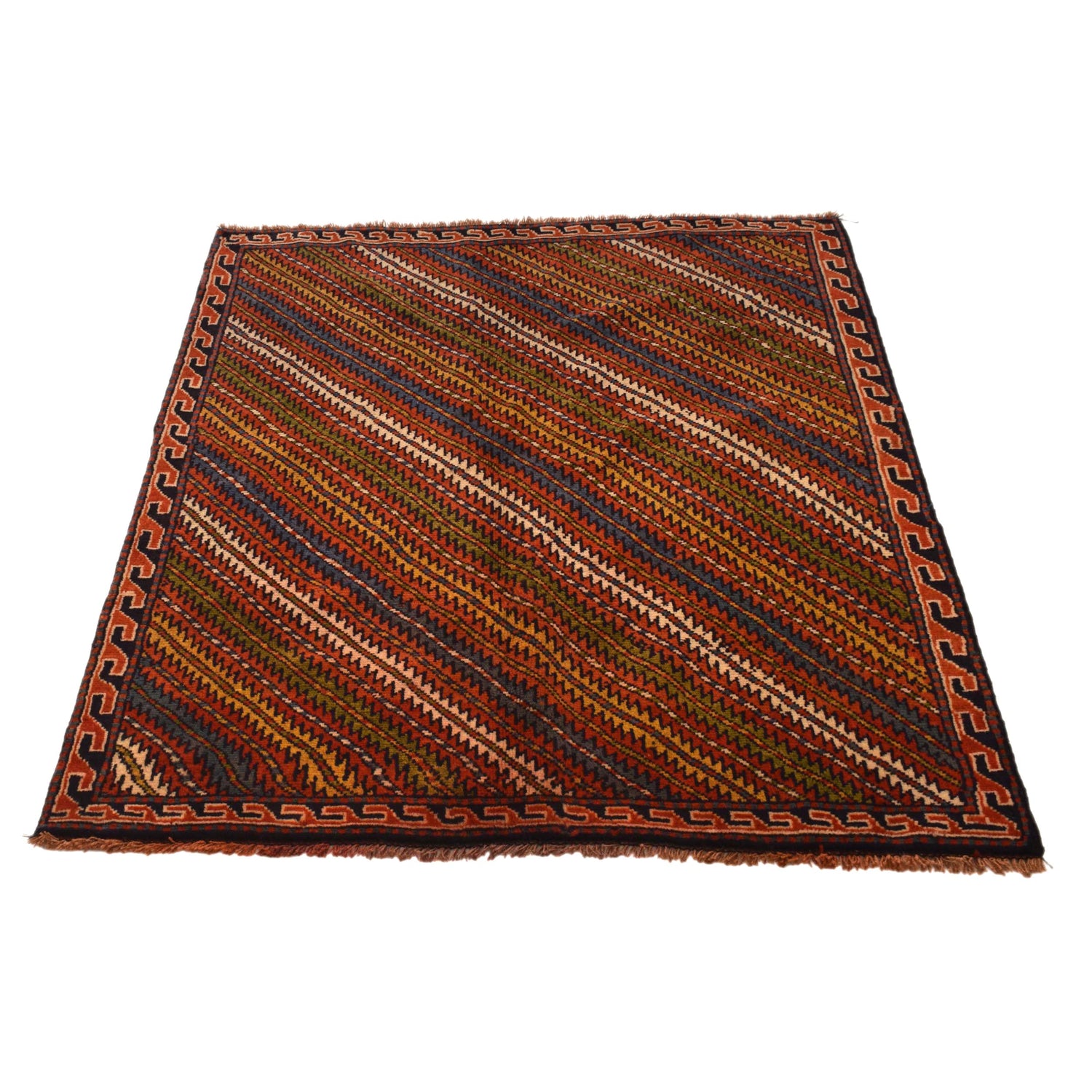 Tribal Baloch Rug 3' 5" x 4' 4" ft / 103 x 133 cm - No. G34860