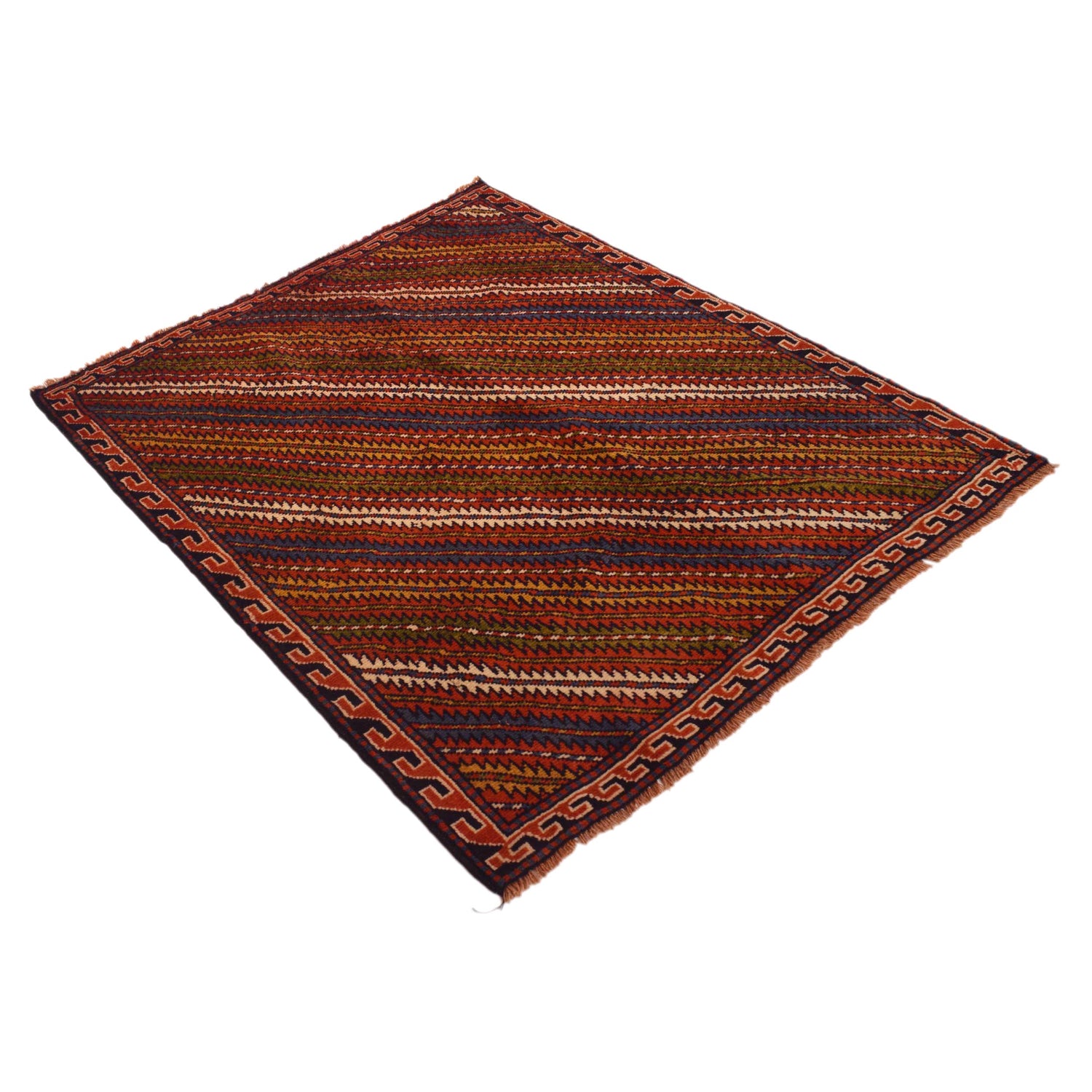 Tribal Baloch Rug 3' 5" x 4' 4" ft / 103 x 133 cm - No. G34860