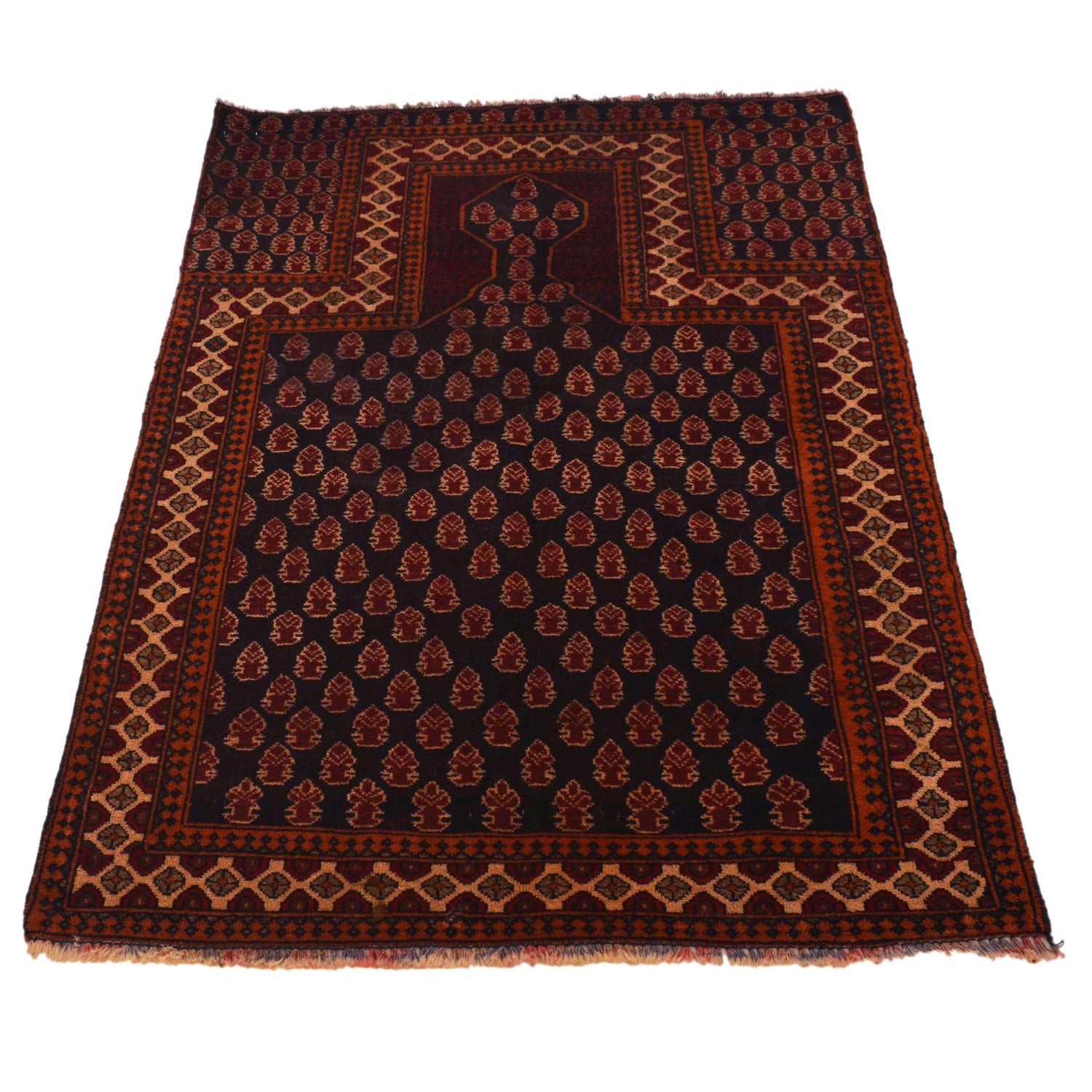 Muslim Prayer Rug 2' 8" x 4' 2" ft / 81 x 126 cm - No. G34862