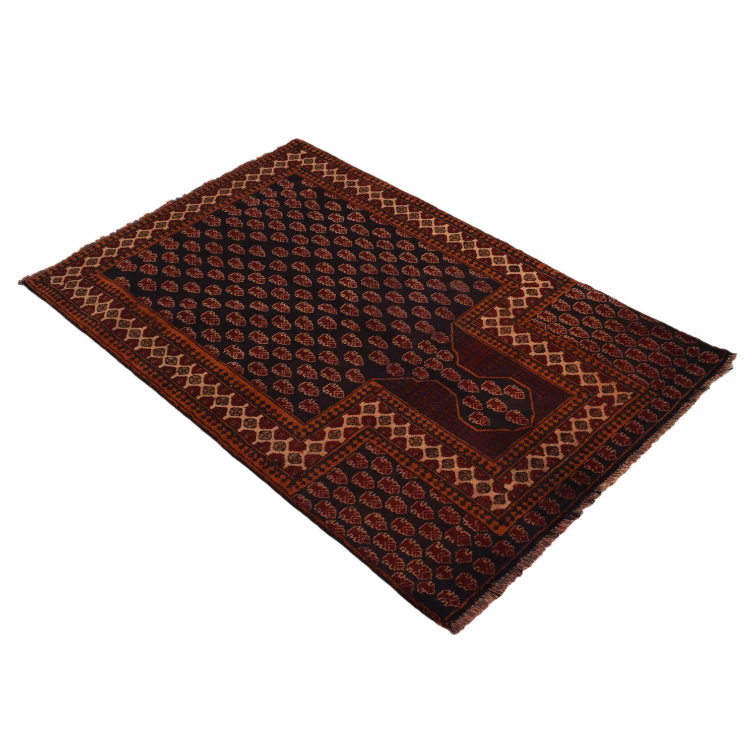 Muslim Prayer Rug 2' 8" x 4' 2" ft / 81 x 126 cm - No. G34862