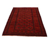Red Color Baluchi Rug 4' 3" x 5' 10" ft / 130 x 177 cm - No. G34867