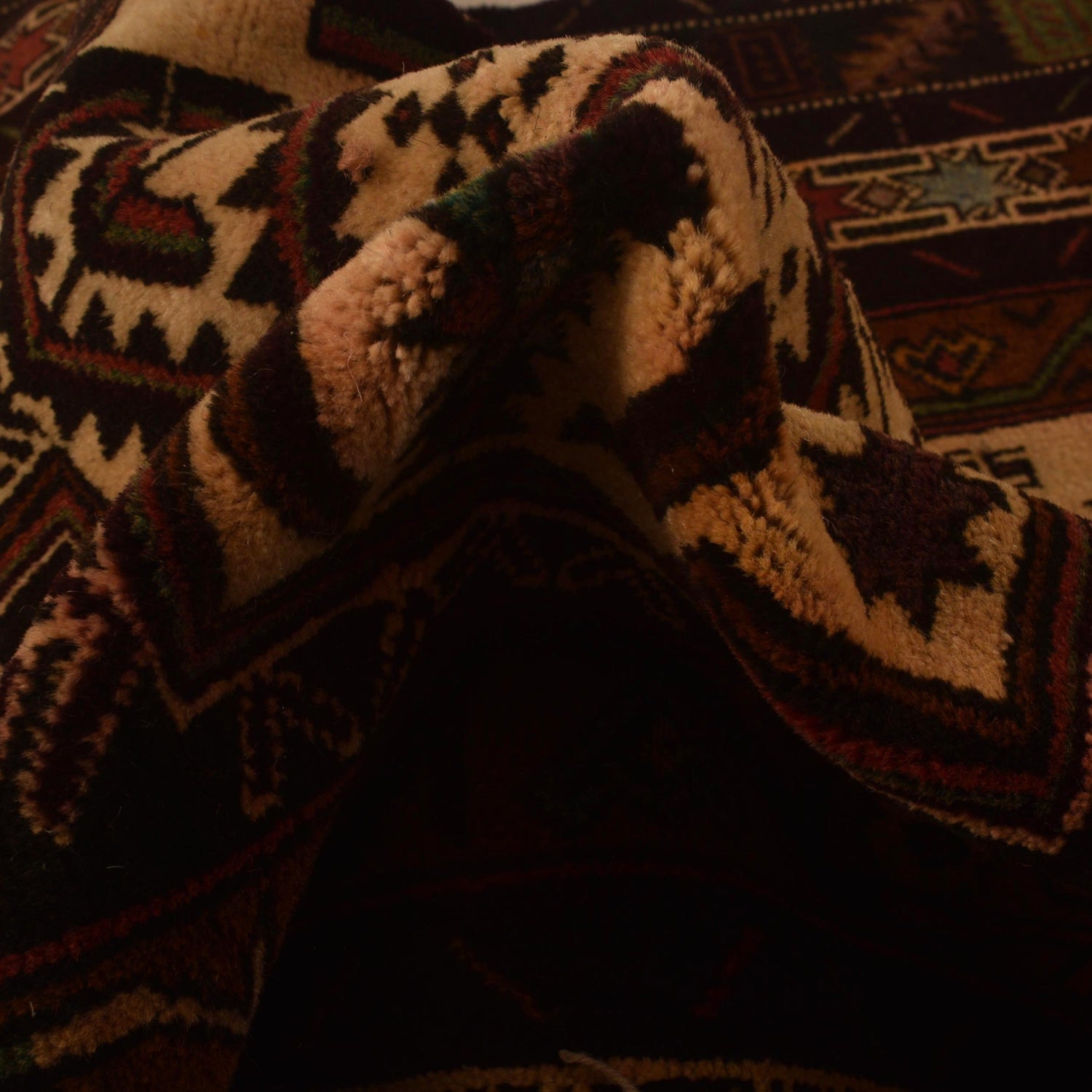 Multi Baluchi Rug 3' 7" x 6' 6" ft / 108 x 198 cm - No. G34868