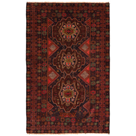 Baluch Short Rug 4' 0" x 6' 3" ft / 121 x 190 cm - No. G34869