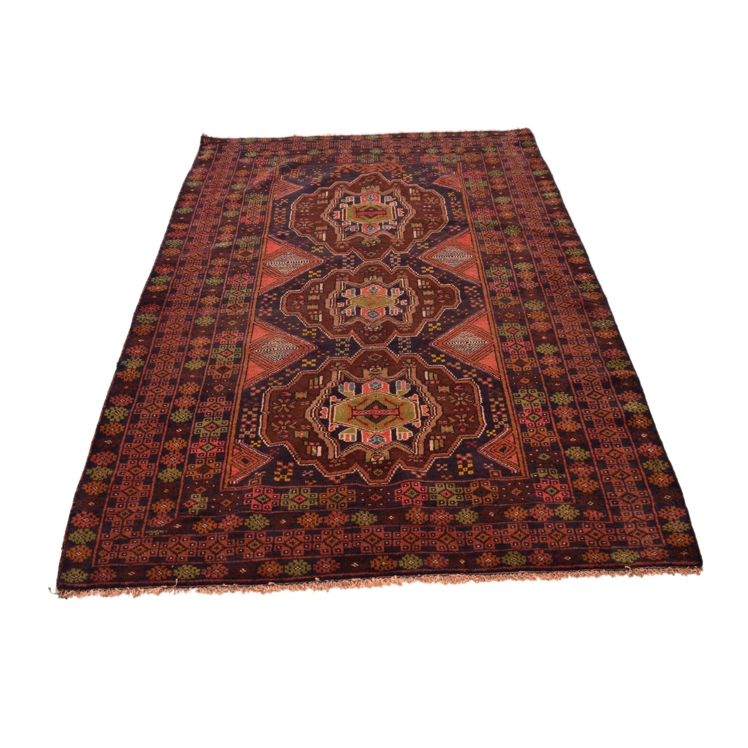 Baluch Short Rug 4' 0" x 6' 3" ft / 121 x 190 cm - No. G34869