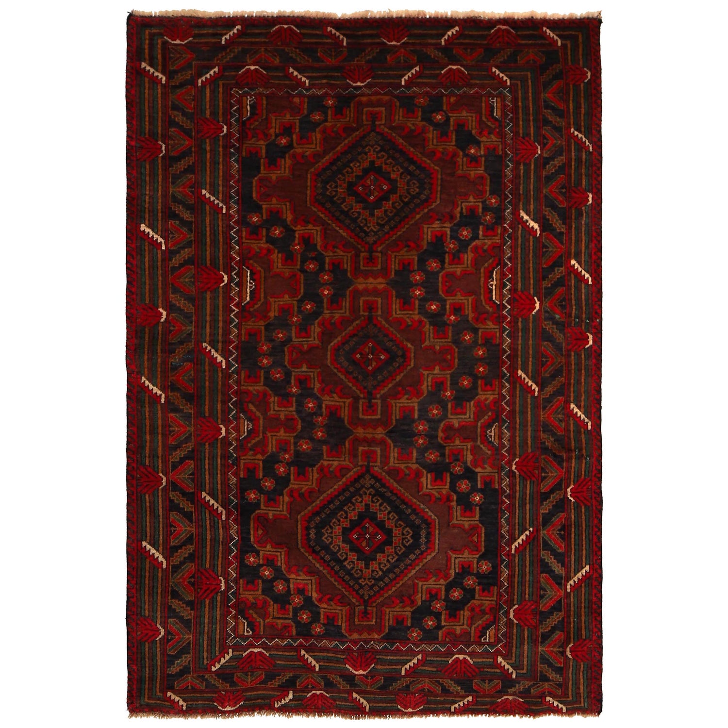 Baluch Short Rug 3' 10" x 5' 8" ft / 116 x 173 cm - No. G34870