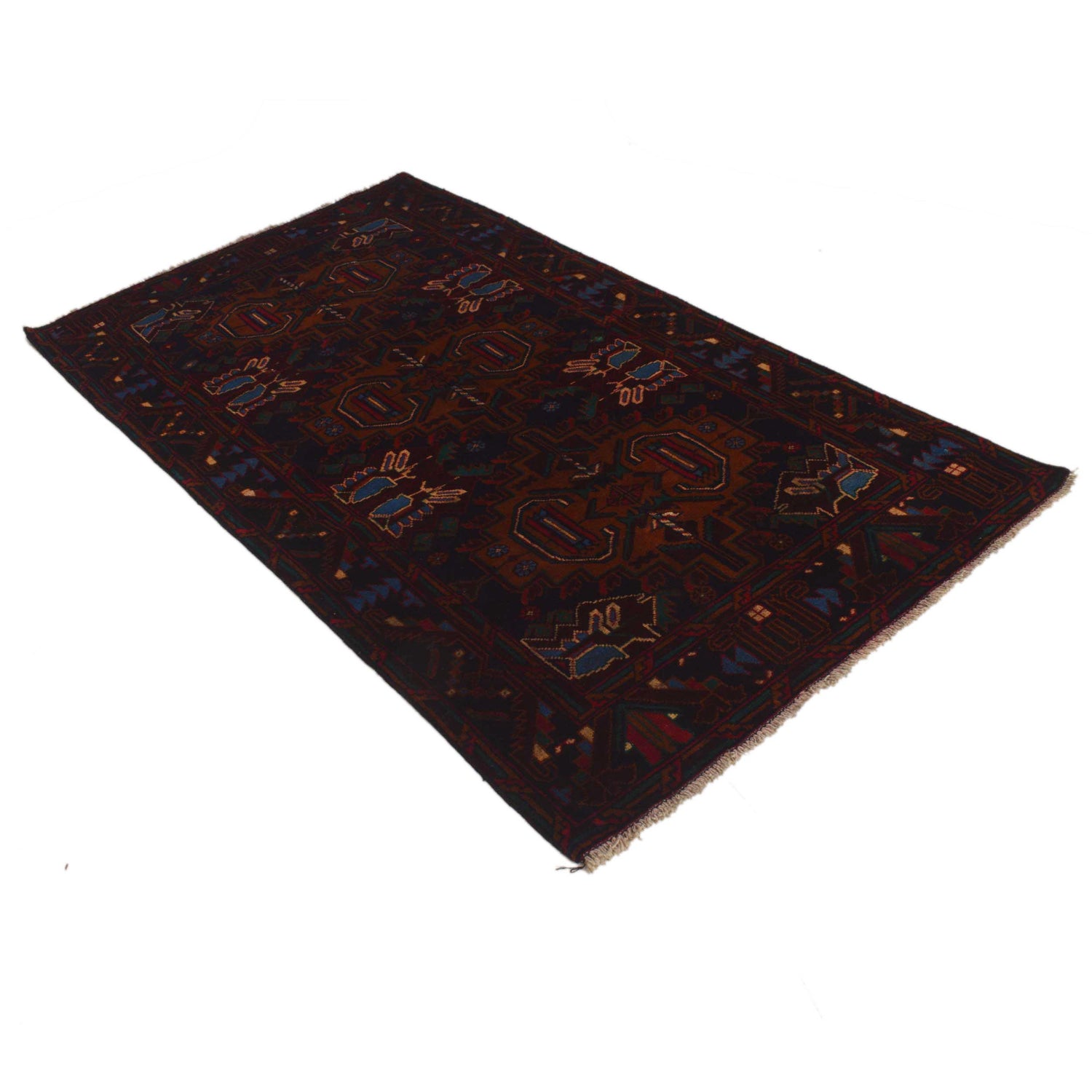 Handmade Baluchi Rug  3' 7" x 6' 6" ft / 110 x 197 cm - No. G34871