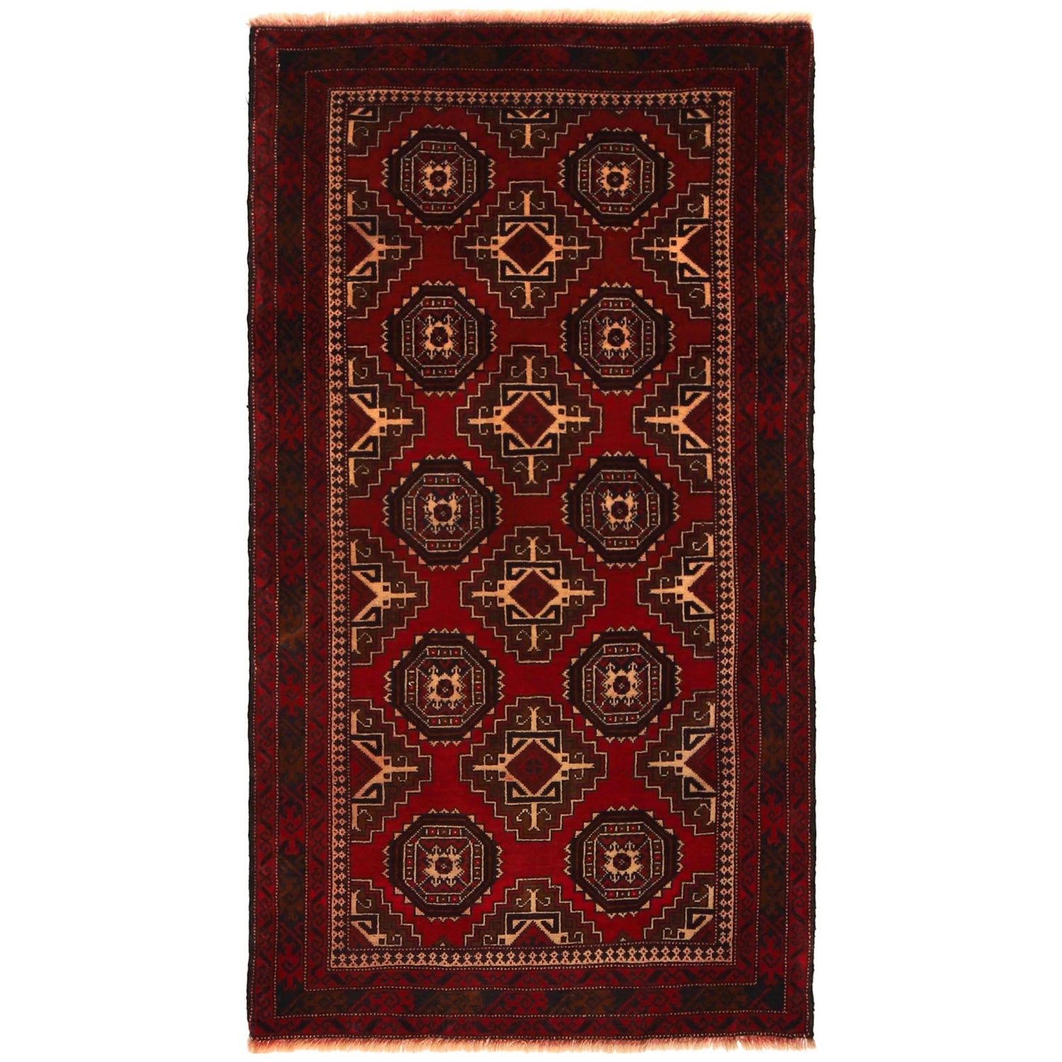 Handmade Balochi Carpet 2' 10" x 5' 1" ft / 86 x 155 cm - No. G34873