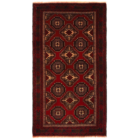 Handmade Balochi Carpet 2' 10" x 5' 1" ft / 86 x 155 cm - No. G34873