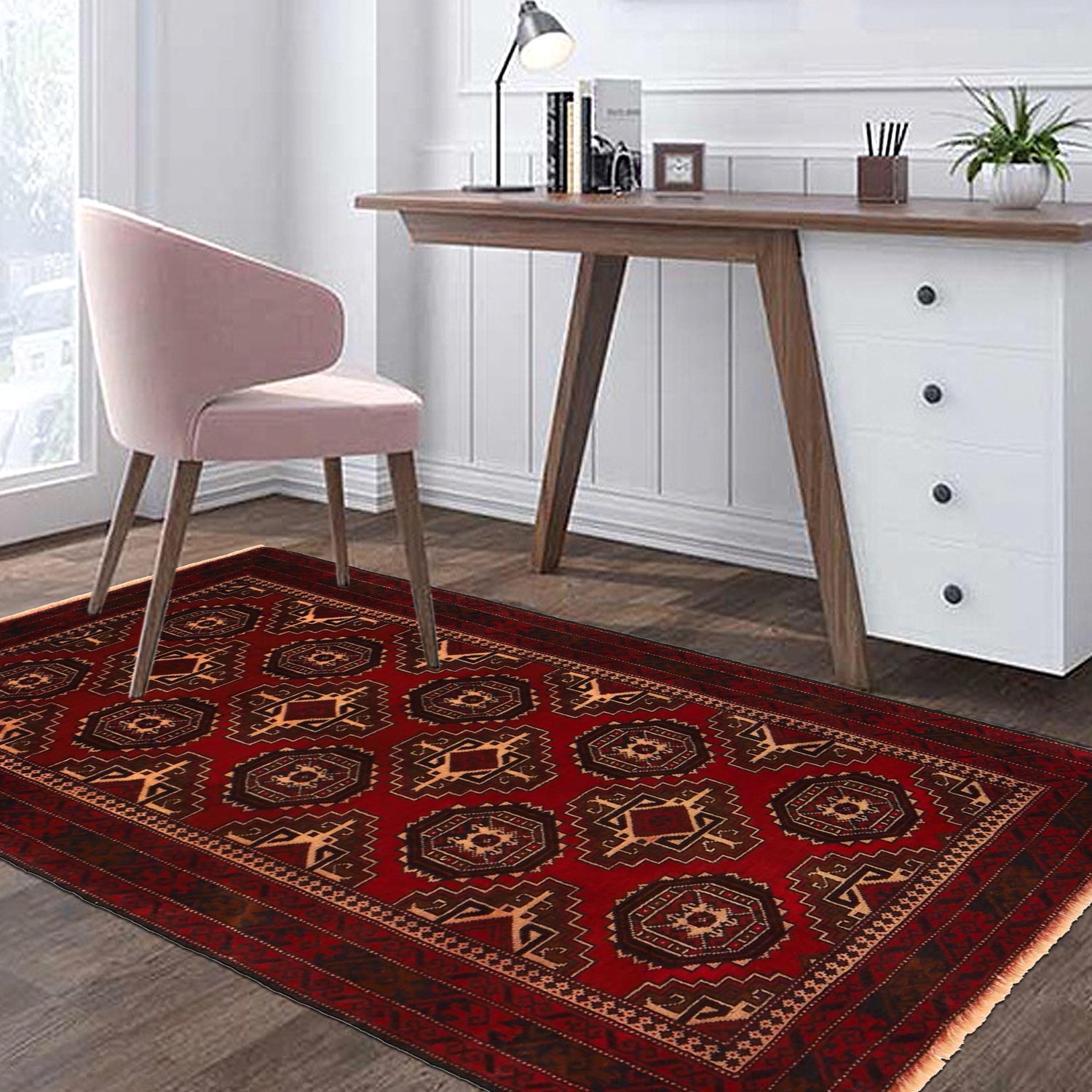 Handmade Balochi Carpet 2' 10" x 5' 1" ft / 86 x 155 cm - No. G34873