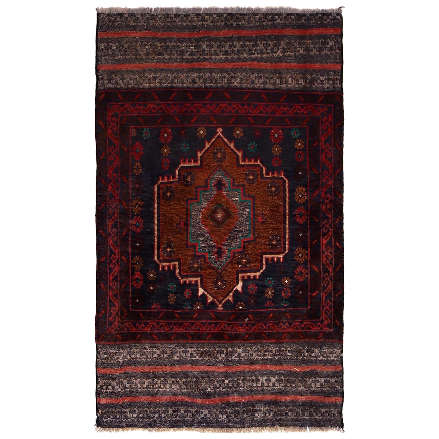 Baluch Small Size Rug 2' 9" x 4' 7" ft / 85 x 140 cm - No. G34879