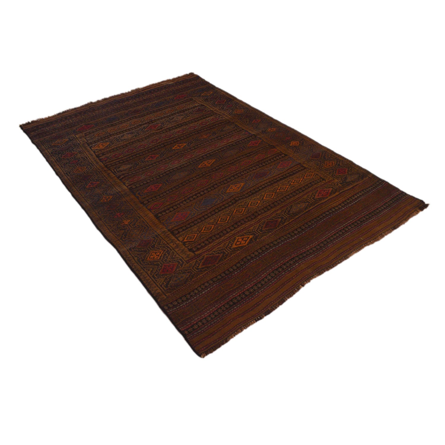 Handmade Flatweave Kilim 4' 5" x 6' 9" ft / 135 x 207 cm - No. G34884