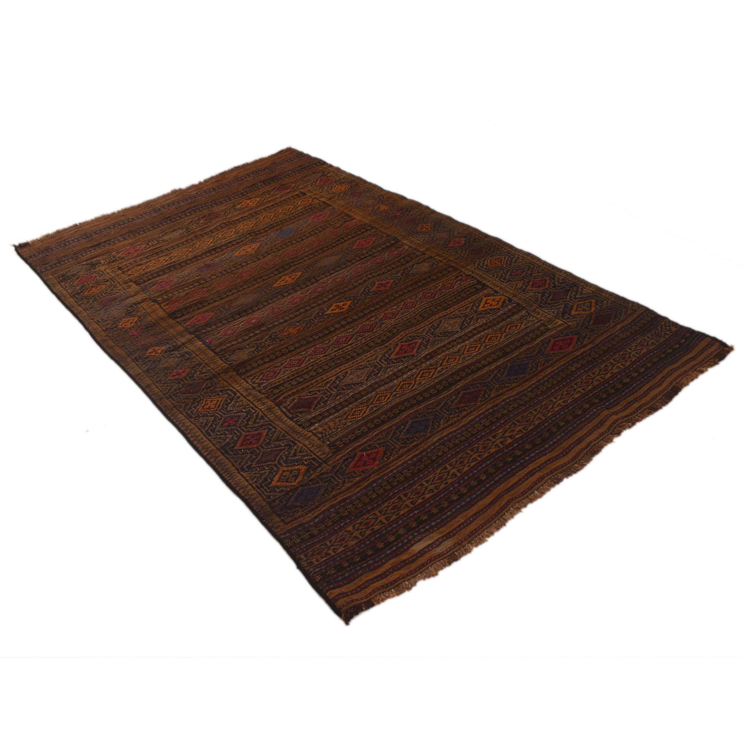 Handmade Flatweave Kilim 4' 5" x 6' 9" ft / 135 x 207 cm - No. G34884