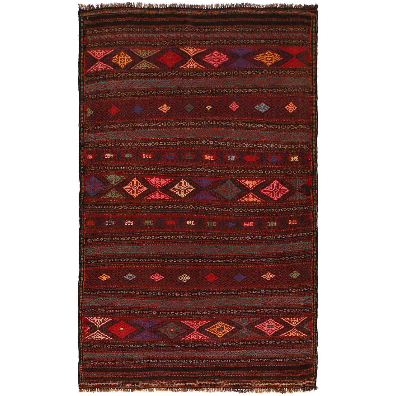 Afghan Laghari Kilim 4' 11" x 7' 10" ft / 149 x 238 cm - No. G34885