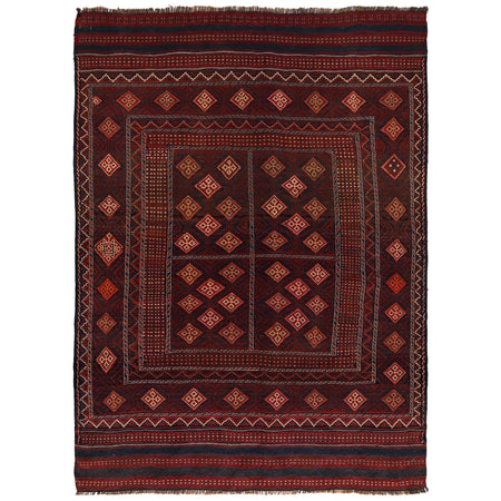Afghan Laghari Kilim 4' 7" x 6' 3" ft / 140 x 190 cm - No. G34886