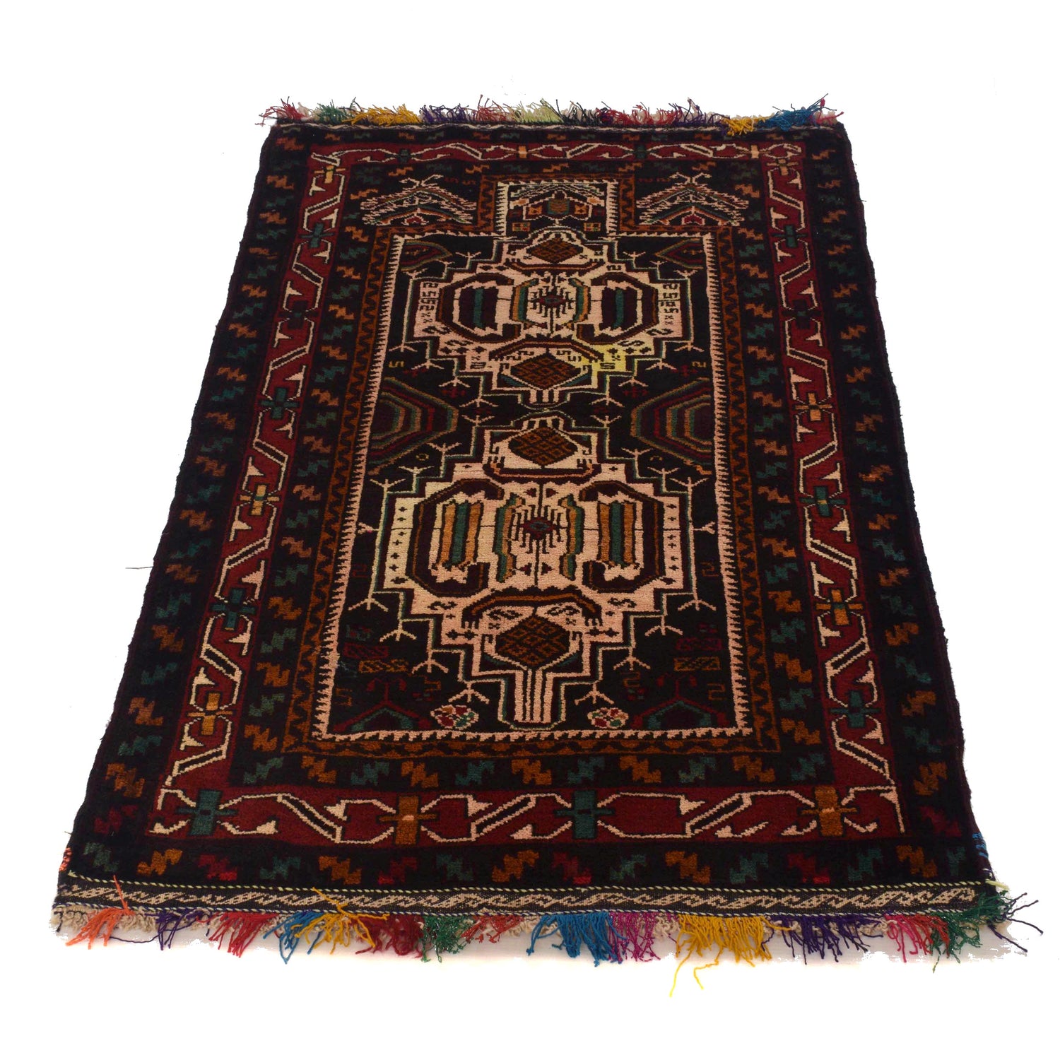 Islamic Prayer Carpet 2' 7" x 4' 7" ft / 80 x 140 cm -No. G35152