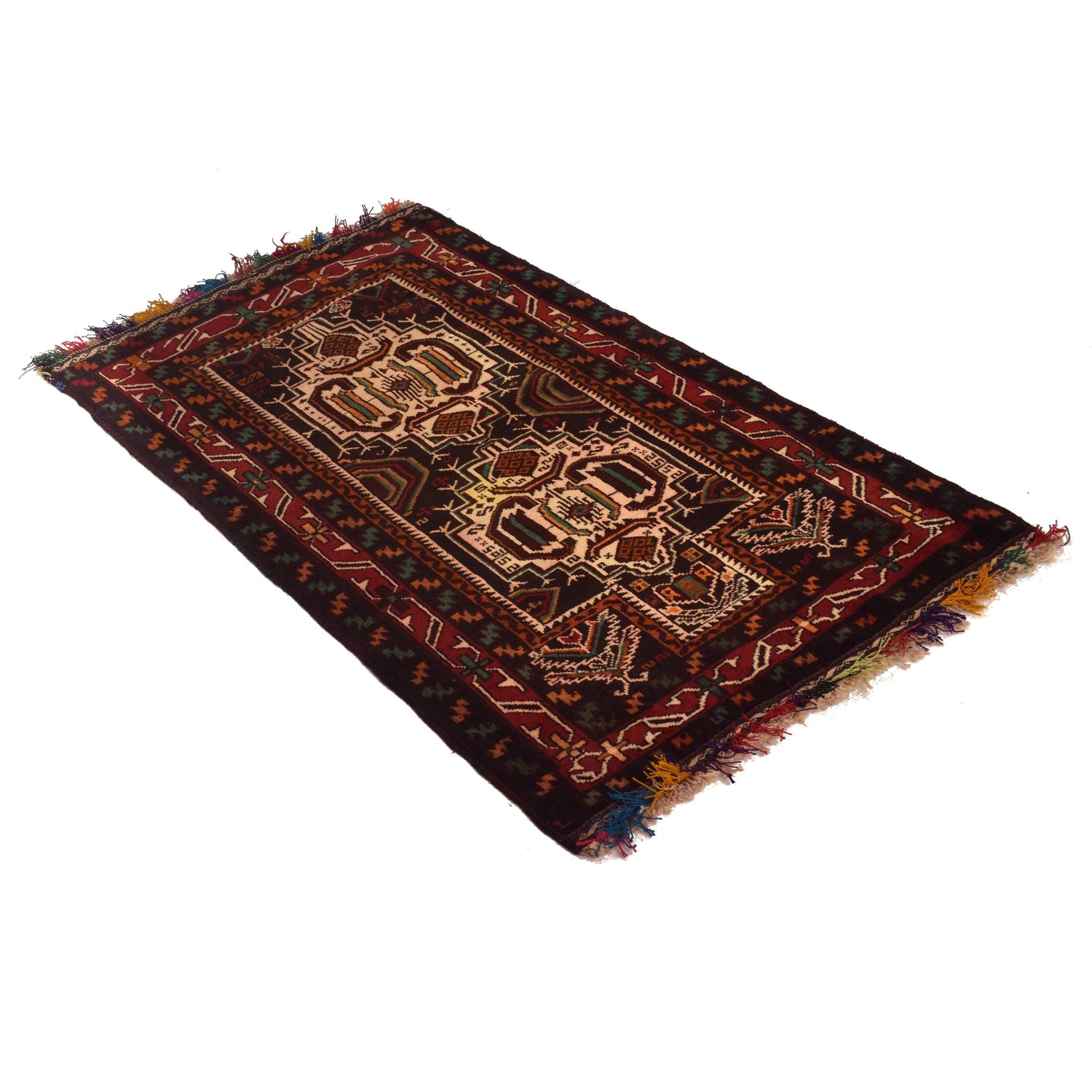 Islamic Prayer Carpet 2' 7" x 4' 7" ft / 80 x 140 cm -No. G35152
