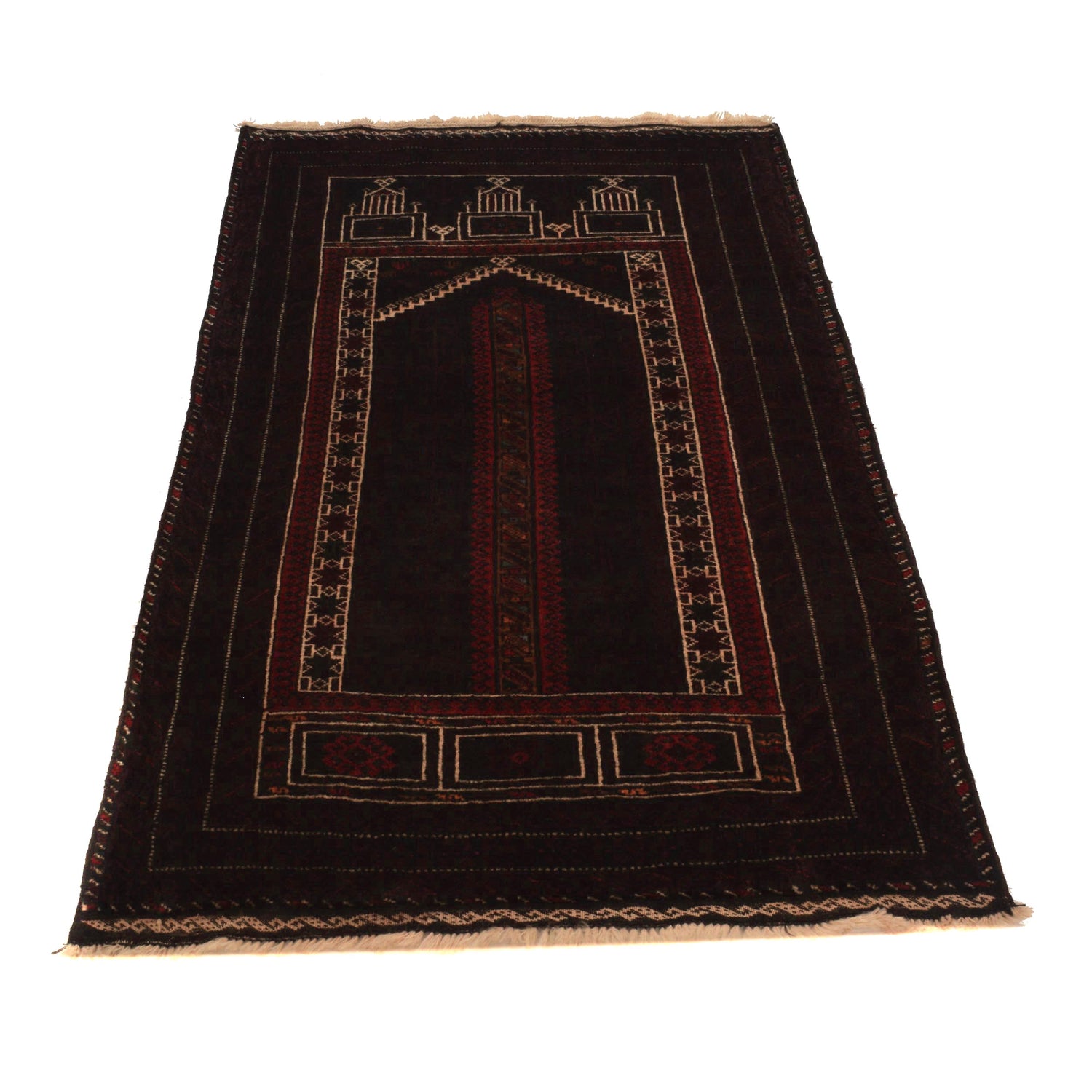 Small Prayer Carpet 2' 9" x 4' 8" ft / 85 x 143 cm - G35170
