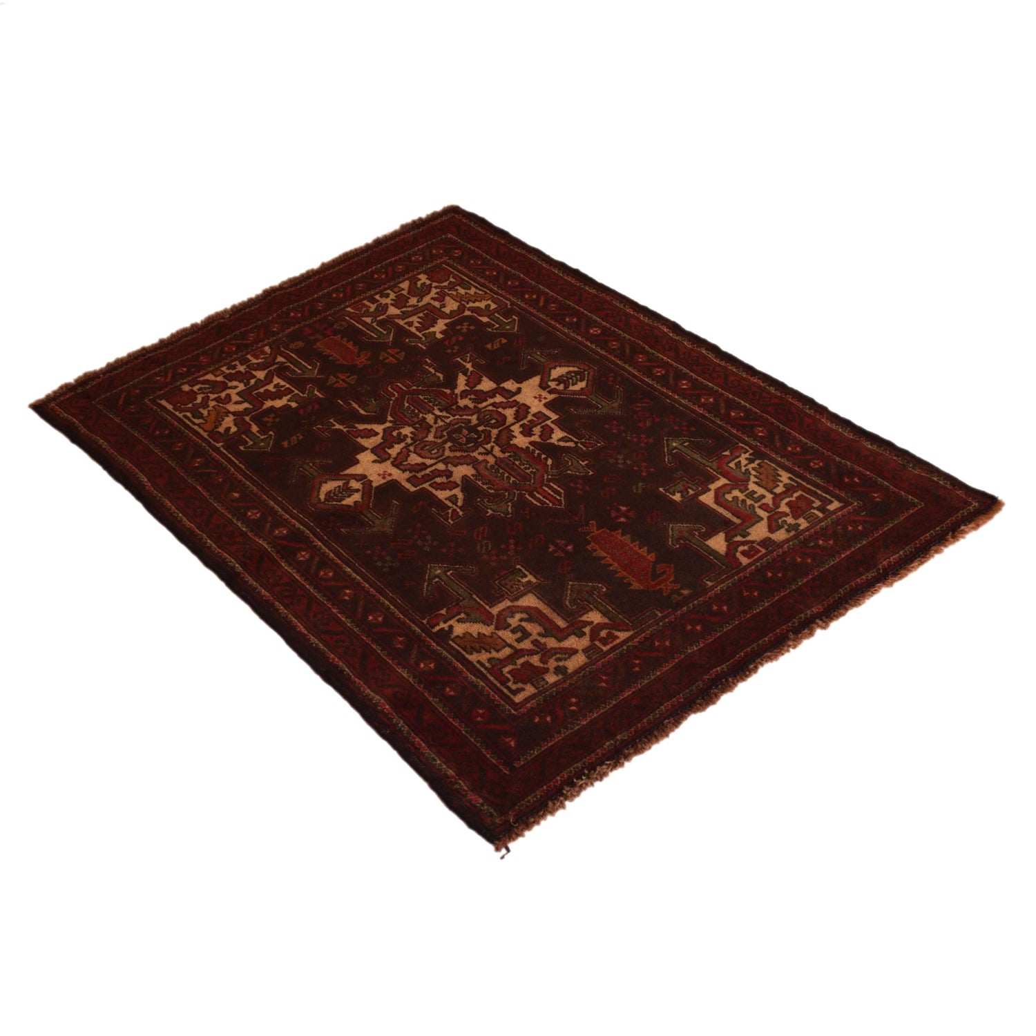 Tribal Baloch Rug 2' 10" x 3' 10" ft / 86 x 118 cm - No. G35171