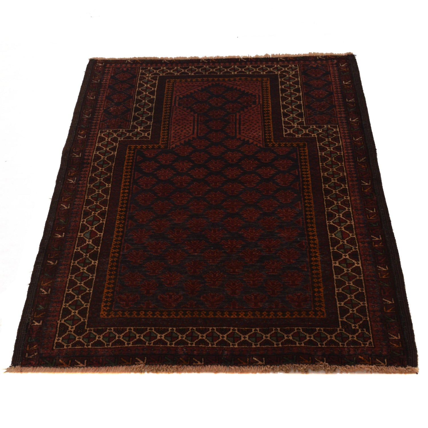 Muslim Prayer Rug 2' 8" x 3' 11" ft / 81 x 120 cm - No. G35172