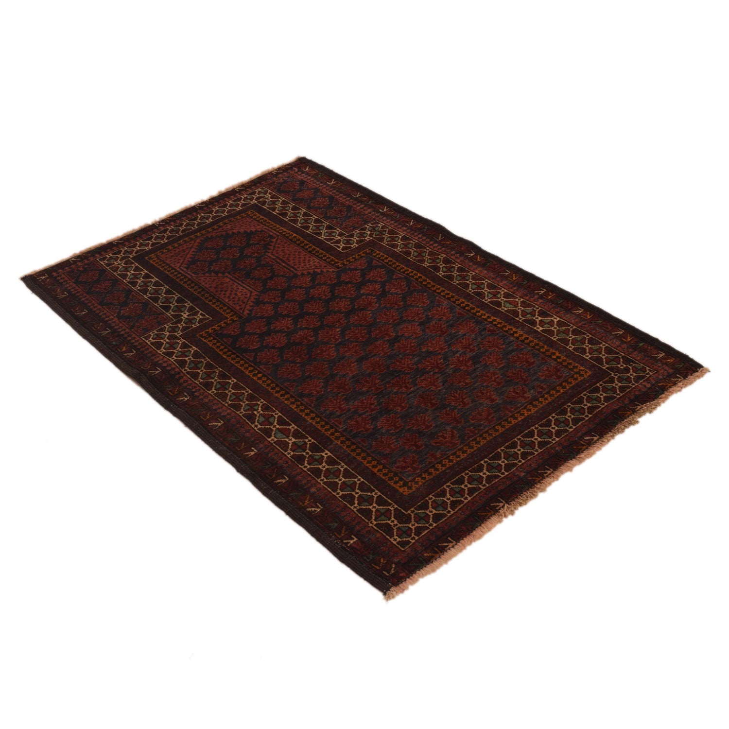 Muslim Prayer Rug 2' 8" x 3' 11" ft / 81 x 120 cm - No. G35172