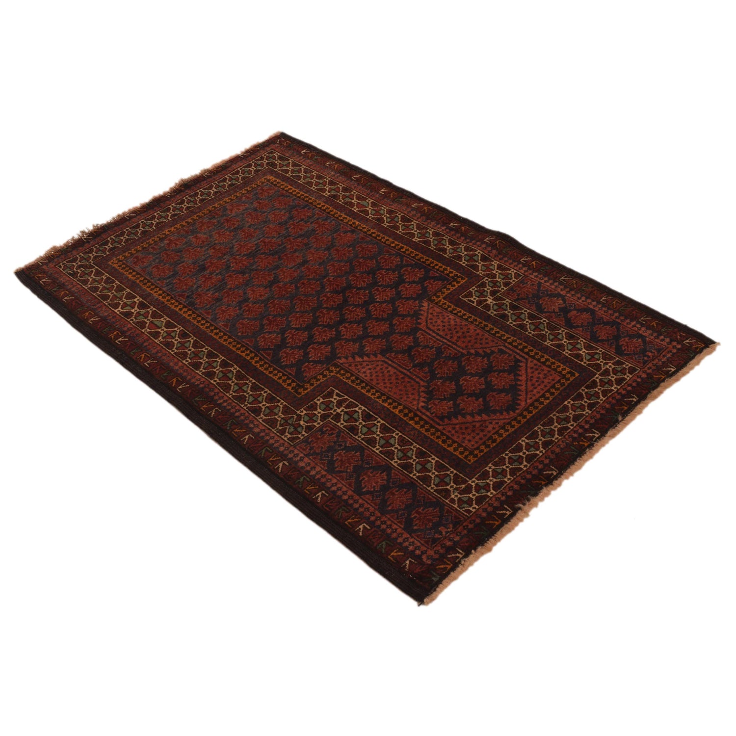 Muslim Prayer Rug 2' 8" x 3' 11" ft / 81 x 120 cm - No. G35172