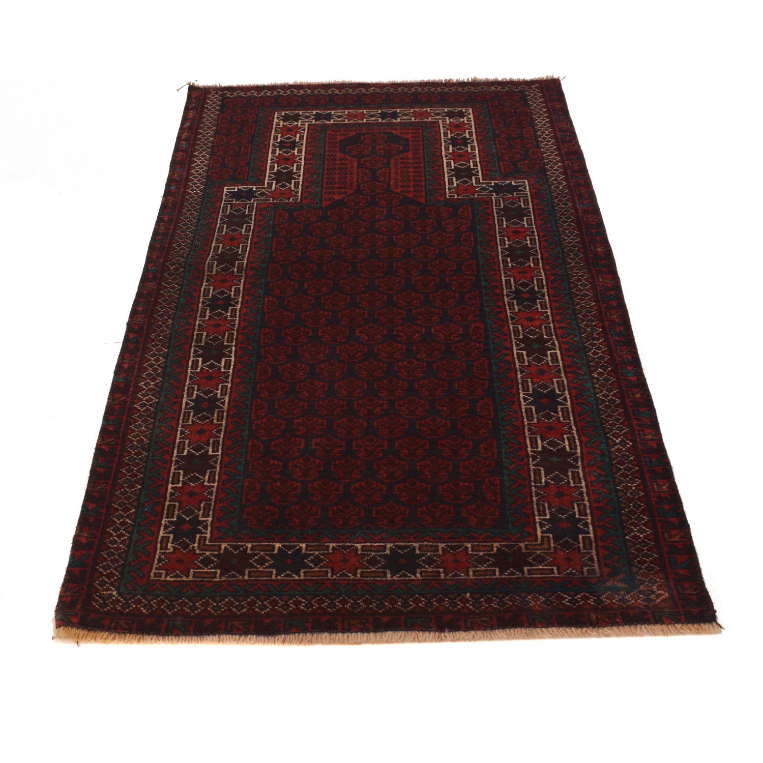 Small Prayer Carpet 3' 0" x 5' 5" ft / 92 x 165 cm - G35173