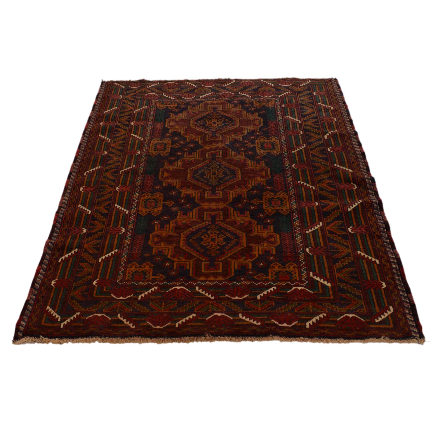 Baluch Short Rug 3' 8" x 5' 9" ft / 112 x 176 cm - No. G35175