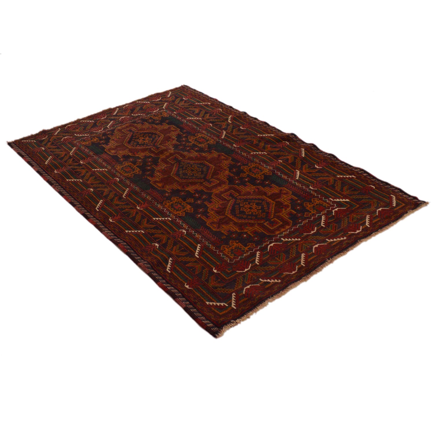 Baluch Short Rug 3' 8" x 5' 9" ft / 112 x 176 cm - No. G35175