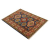 Blue Color Kazak Rug 2' 9" x 4' 8" ft / 84 x 141 cm - No. G35207