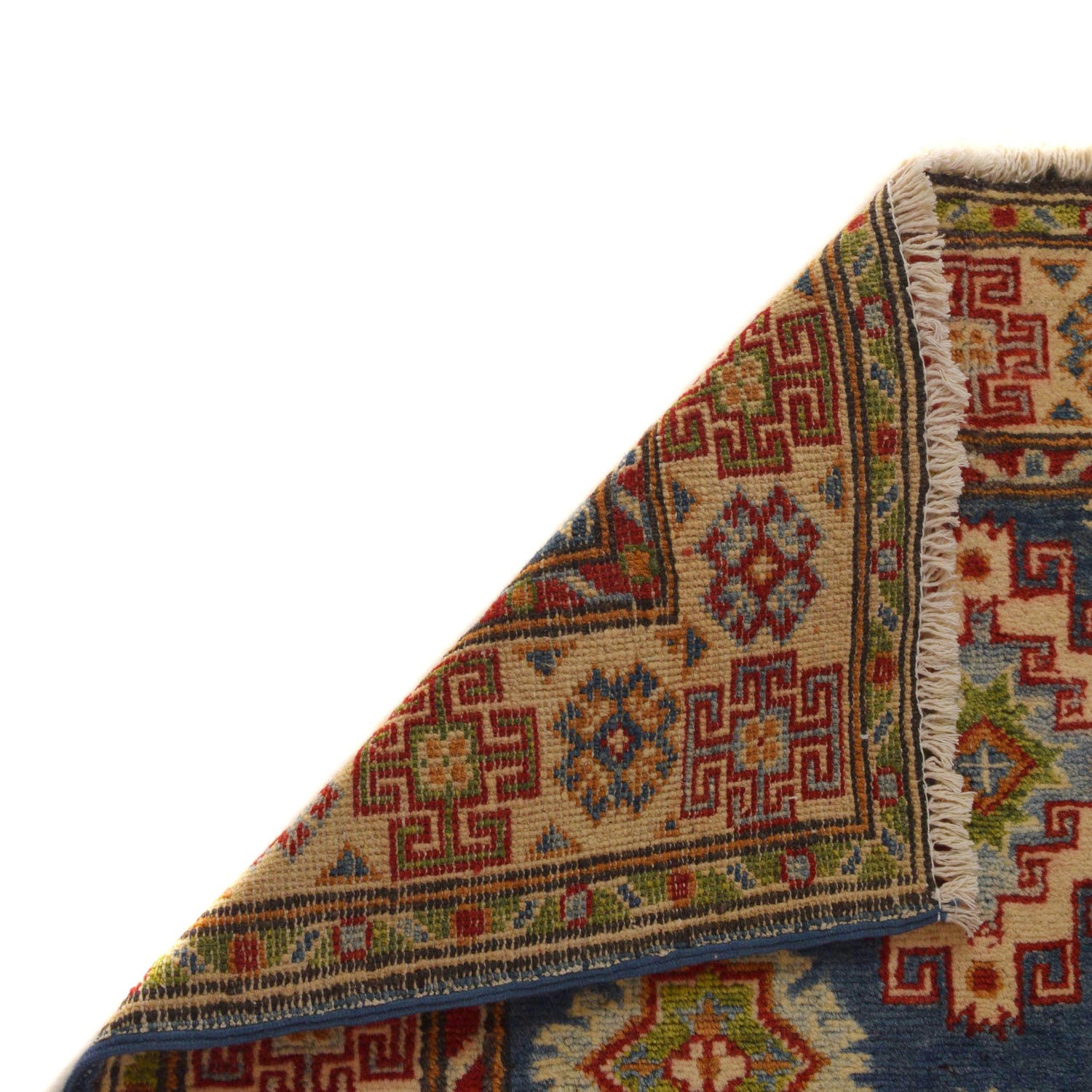 Blue Color Kazak Rug 2' 9" x 4' 8" ft / 84 x 141 cm - No. G35207