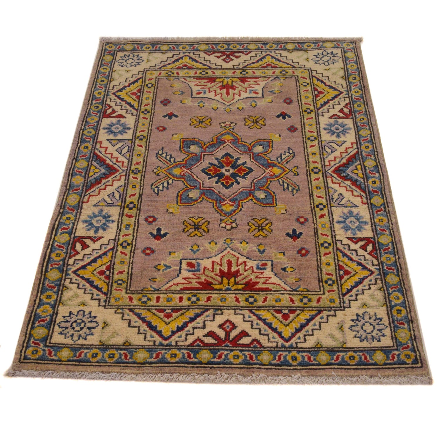 Hand Knotted Kazak Oriental Rug 2' 7" x 4' 1" ft / 80 x 124 cm - No. G35216