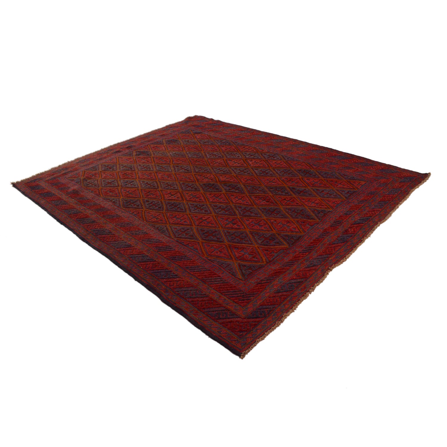 Handmade Wool Mushwani Rug t 7' 2" x 8' 10" ft / 218 x 269 cm - No. G35403