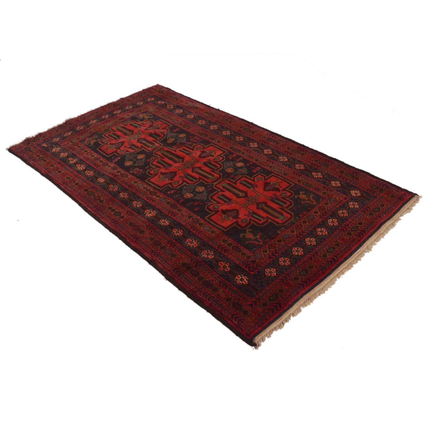 Tribal Baloch Rug 3' 8" x 6' 2" ft / 111 x 189 cm - No. G35404