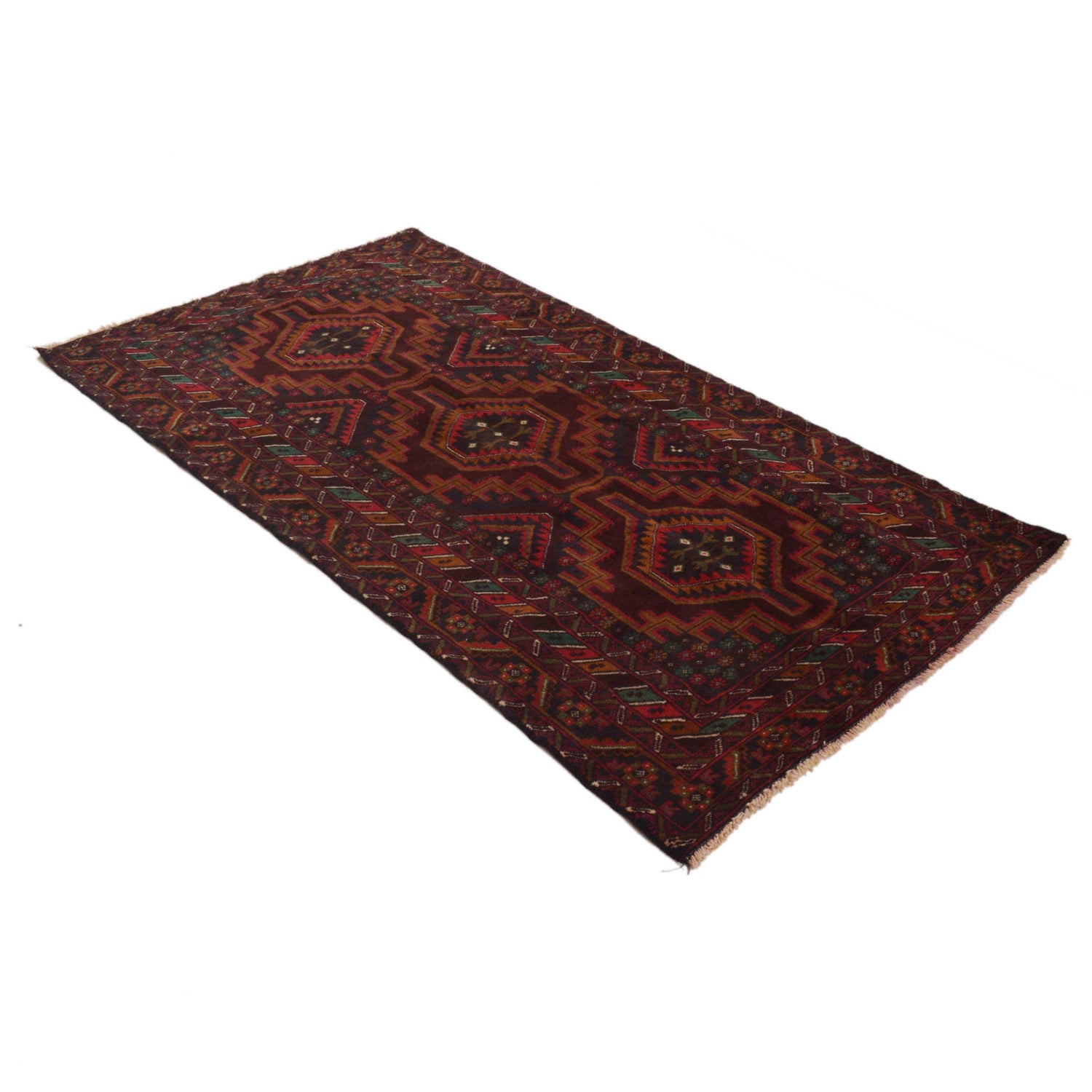 Multi Color Baluchi Rug 3' 7" x 6' 8" ft / 110 x 204 cm - No. G35405